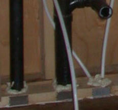 air seal around pipes