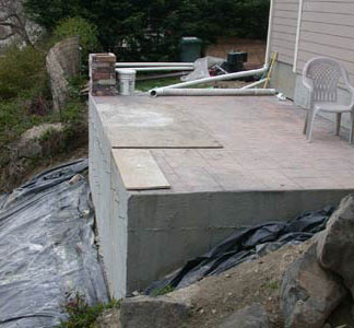 finished concrete rainwater tank