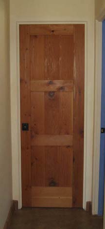reclaimed framing lumber door
